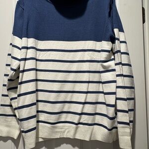 Blue and White Striped woman’s  Sweater